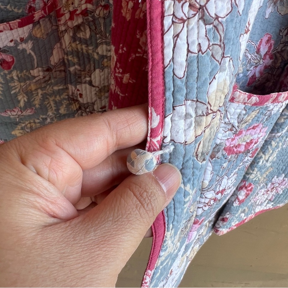 Reversible Cotton Quilted Patchwork Print Jacket … - image 5